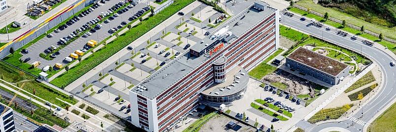 Luftaufnahme des O-Werk Gebäude in Bochum