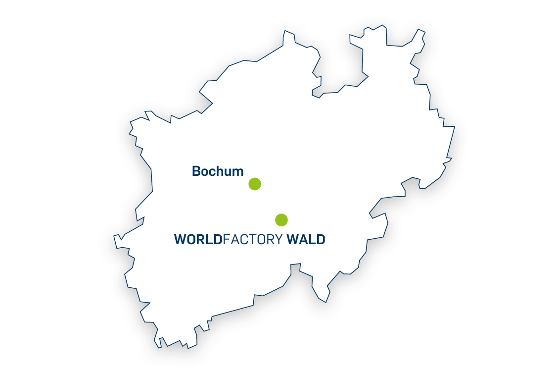 Worldfactory Wald bei Lüdenscheid Der Worldfactory Wald liegt 45 km von Bochum entfernt